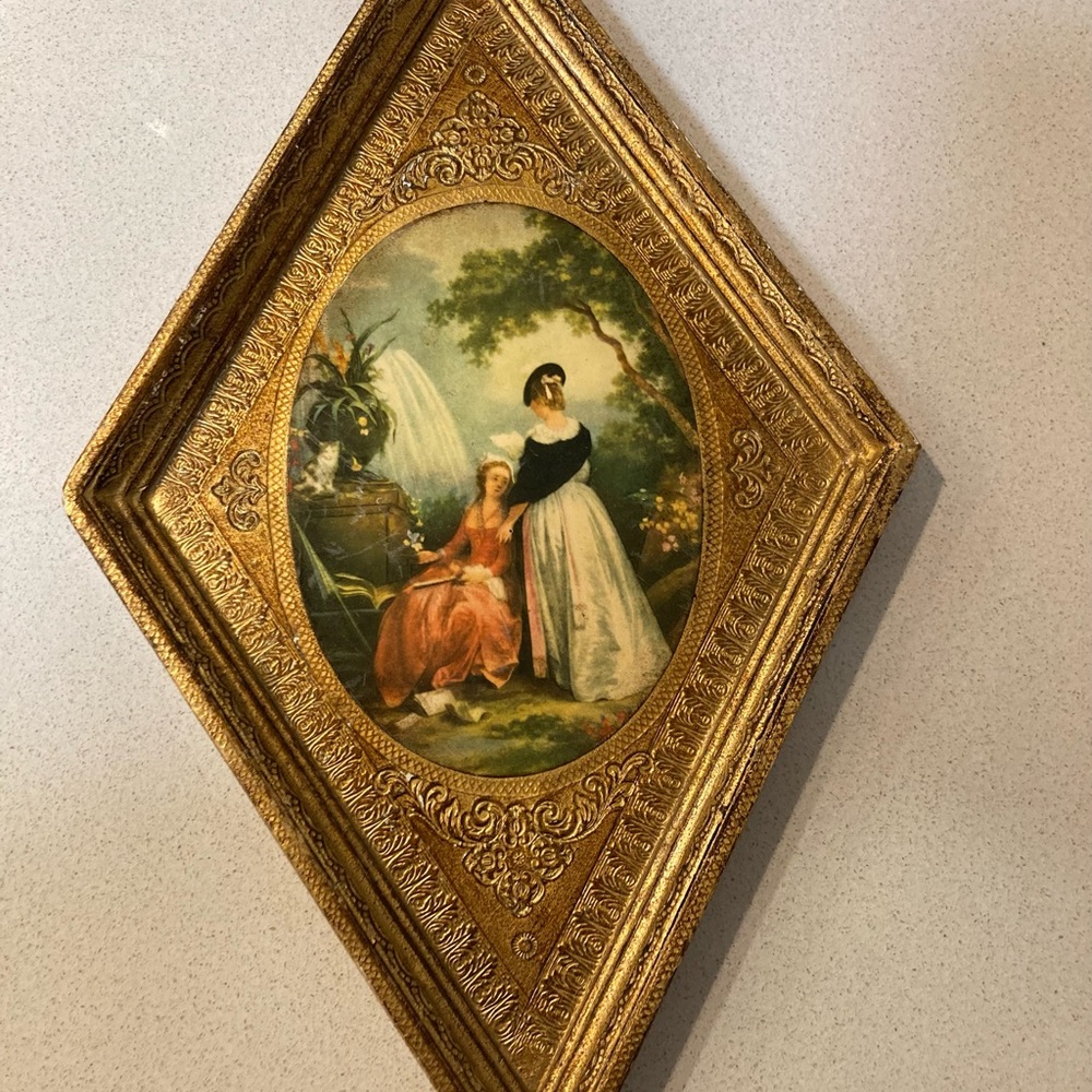 Vintage Italian Wall Hanging by Hilair Reading Florence Italy